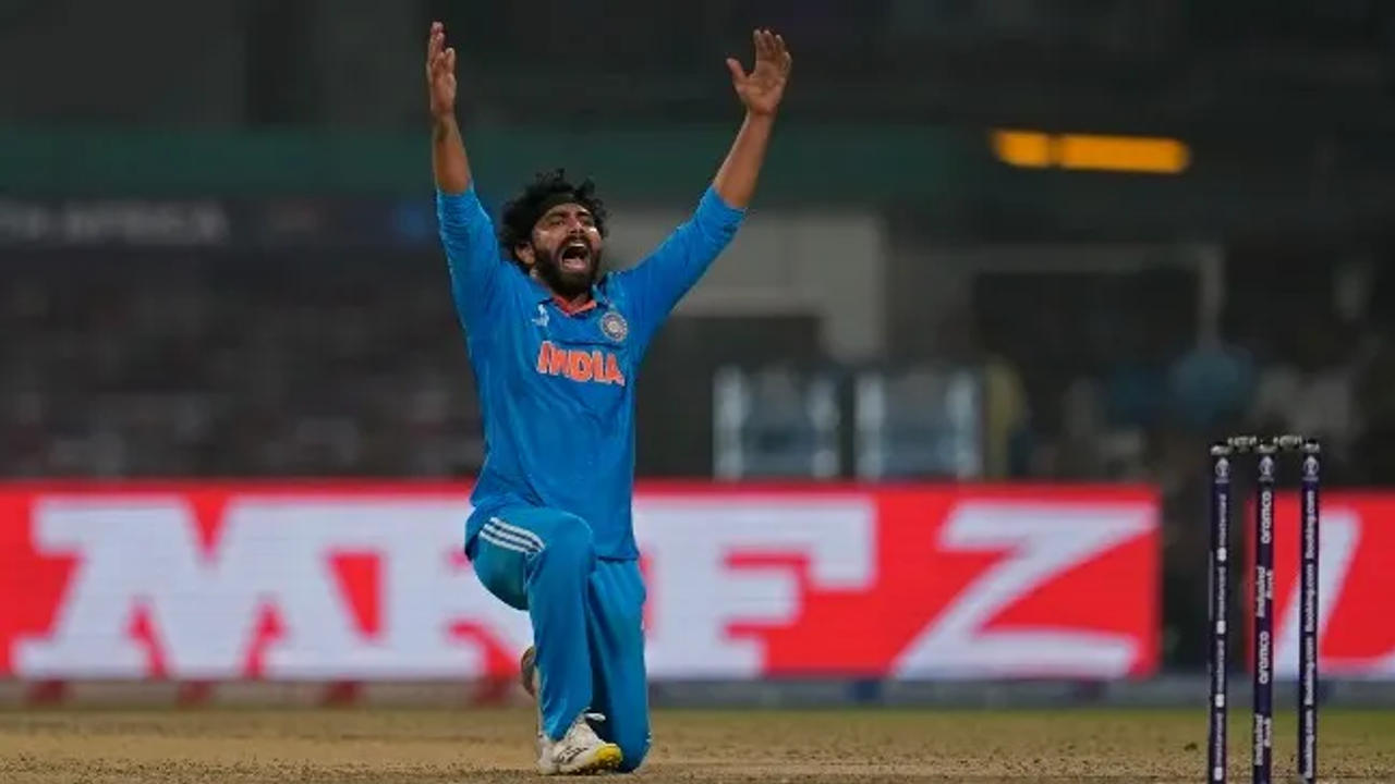 Team India spinner Ravindra Jadeja appeals for a wicket