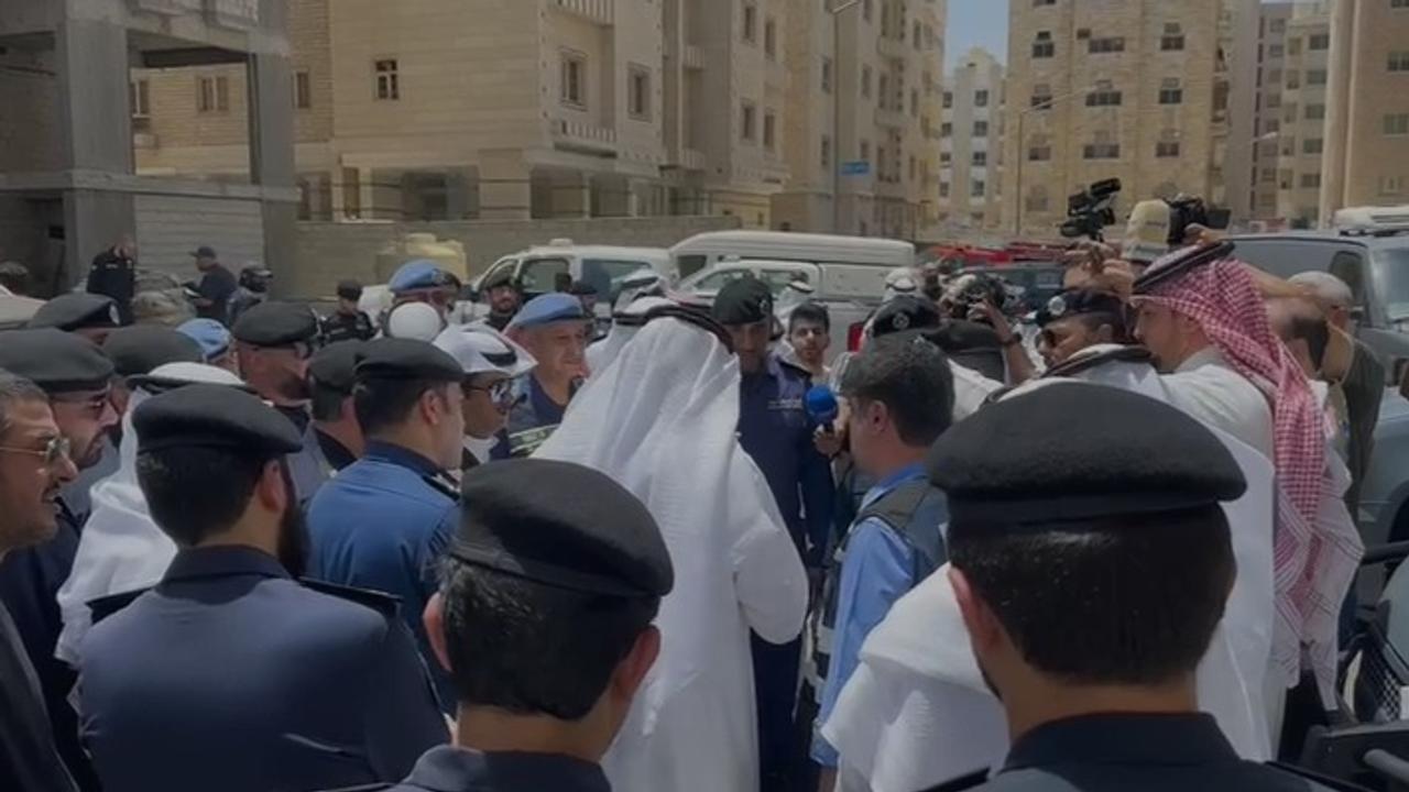 Kuwait's Deputy PM at the site of the tragedy