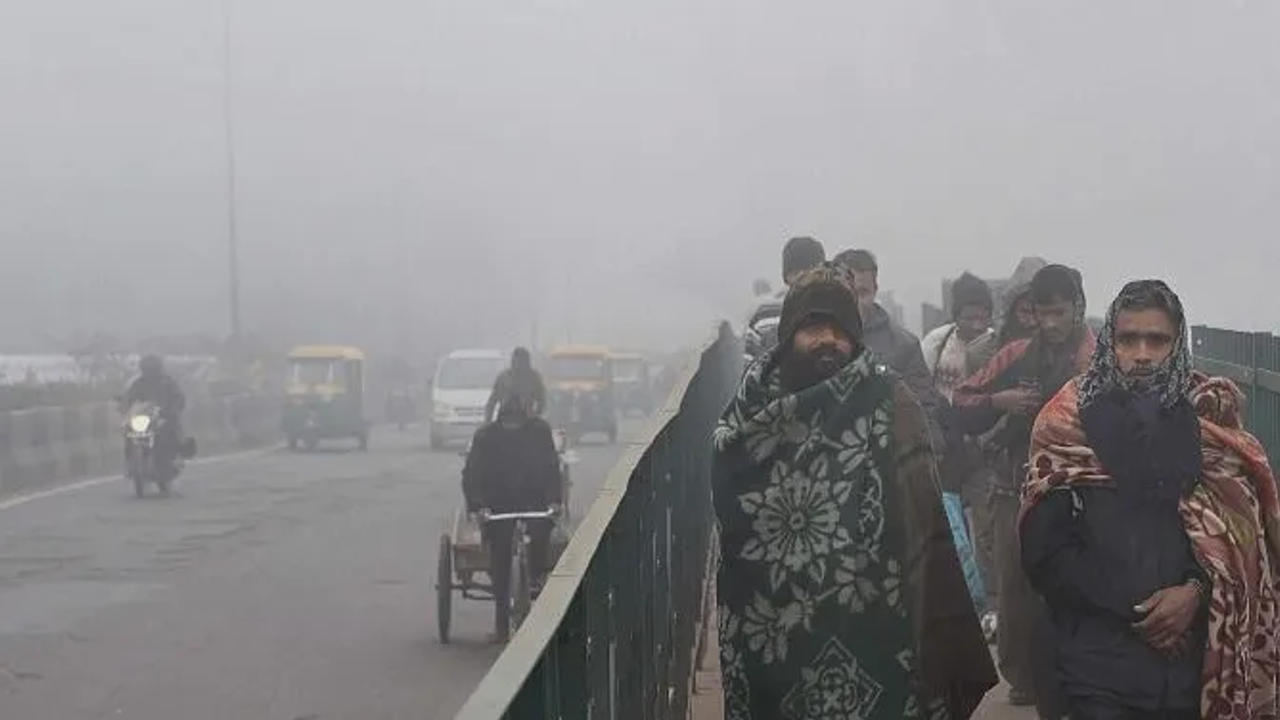 Cold weather conditions in North India. 