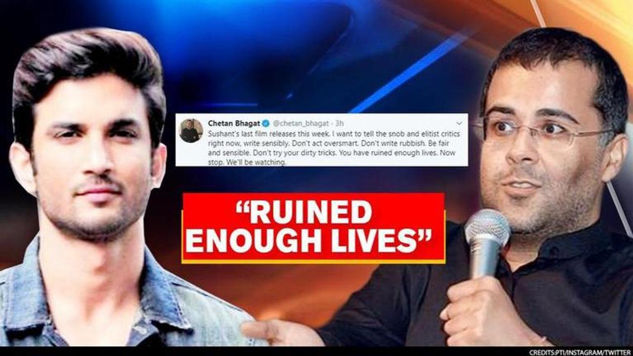 Critic tried to destroy my career, sink Sushant Singh Rajput, claims Chetan Bhagat