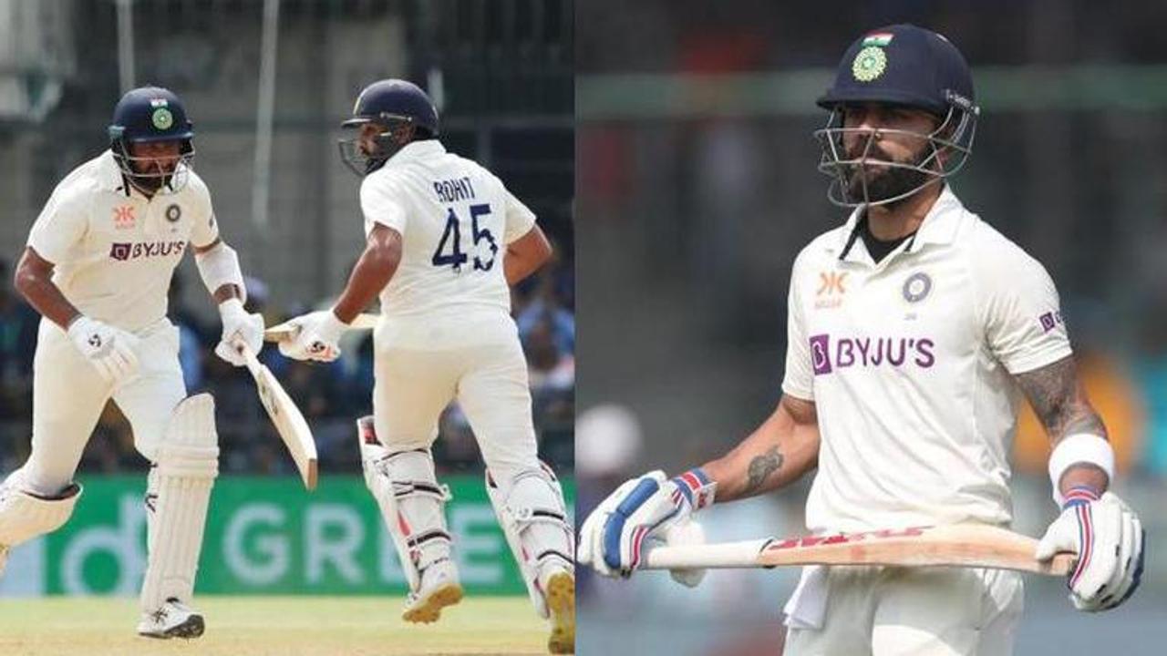 Virat Kohli, Cheteshwar Pujara, Rohit Sharma