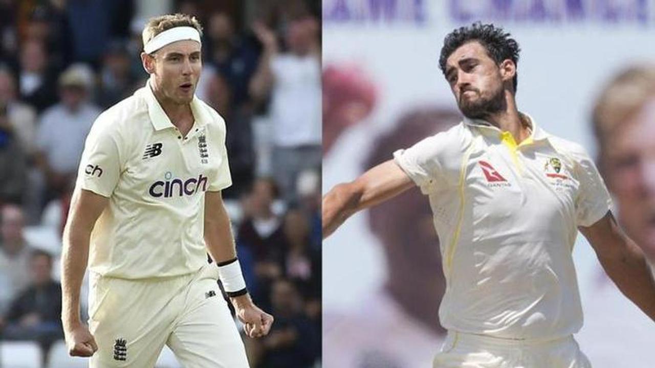 Stuart Broad and Mitchell Starc