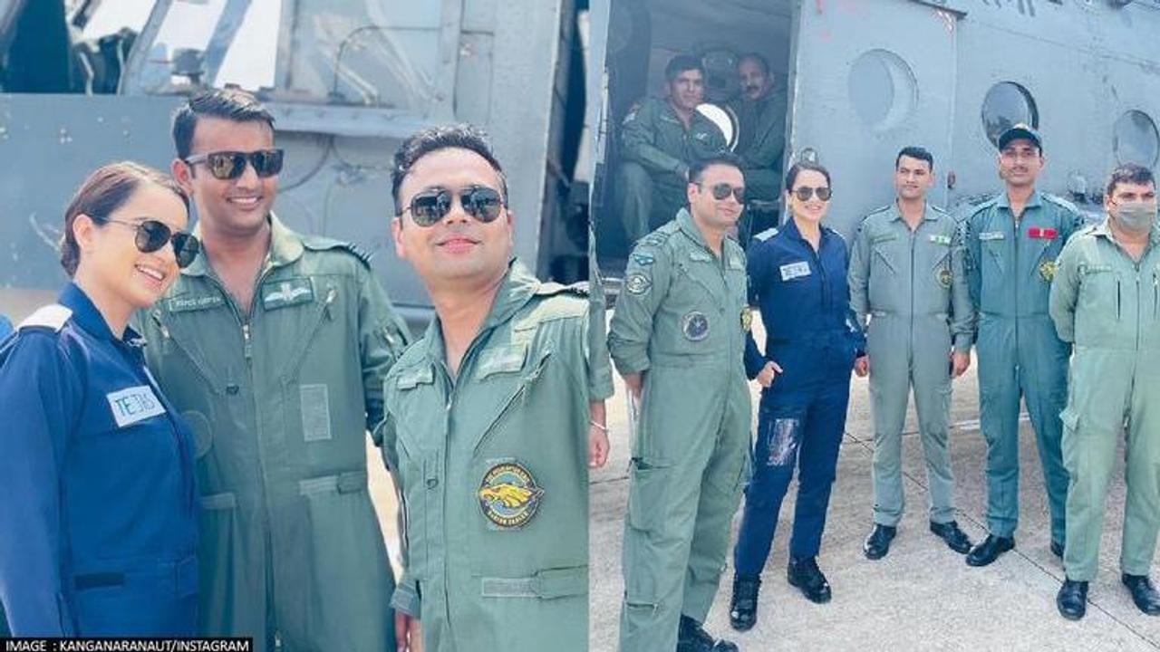 Kangana Ranaut meets Air Force officers