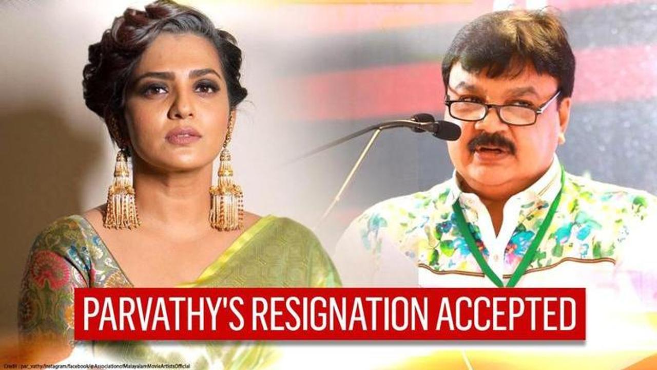 Parvathy's resignation accepted by AMMA amid row, no action against Edavela Babu on remark