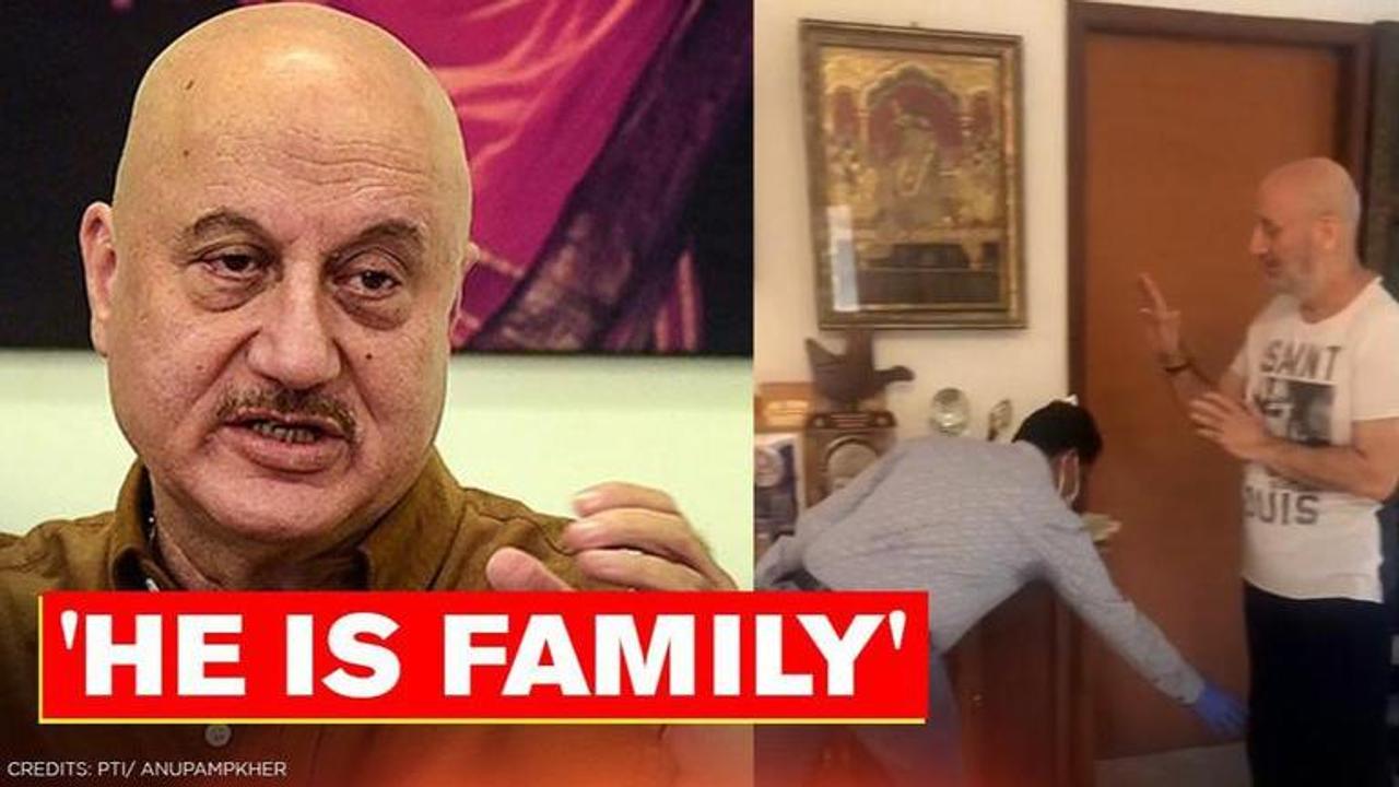 Anupam Kher is elated to reunite with his assistant after six months, Shares Video