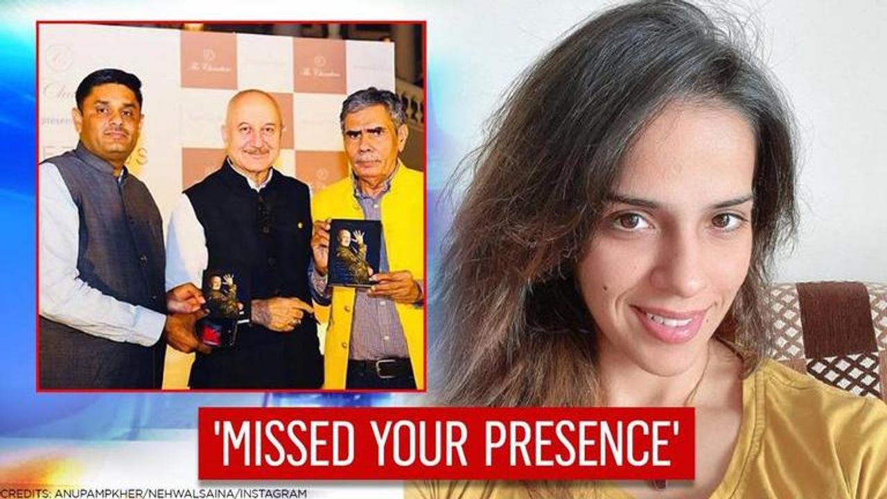 Saina Nehwal misses Anupam Kher's book launch in Hyderabad, latter feels her absence