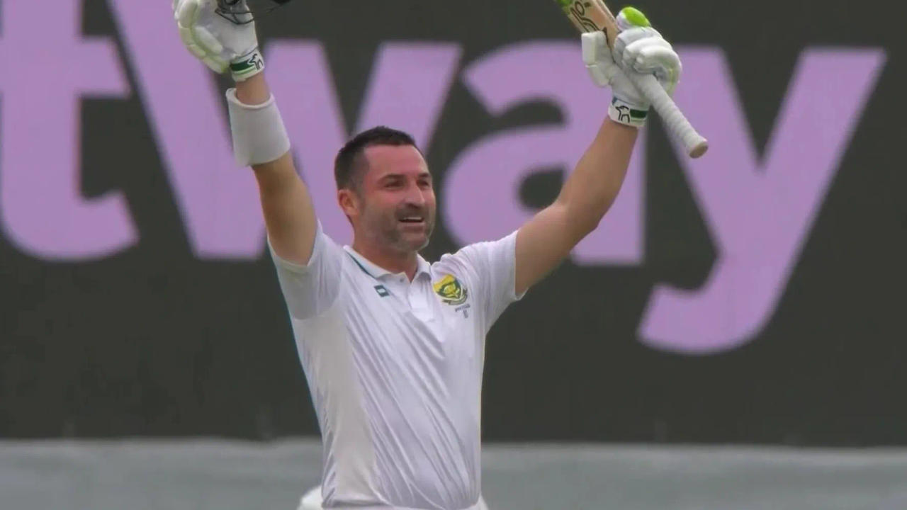 Dean Elgar scores a century