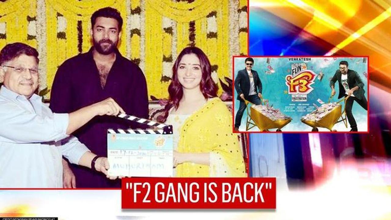 Tamannaah-Varun start 'F2' sequel aka 'F3' with Mahurat shot, say 'madness begins again'