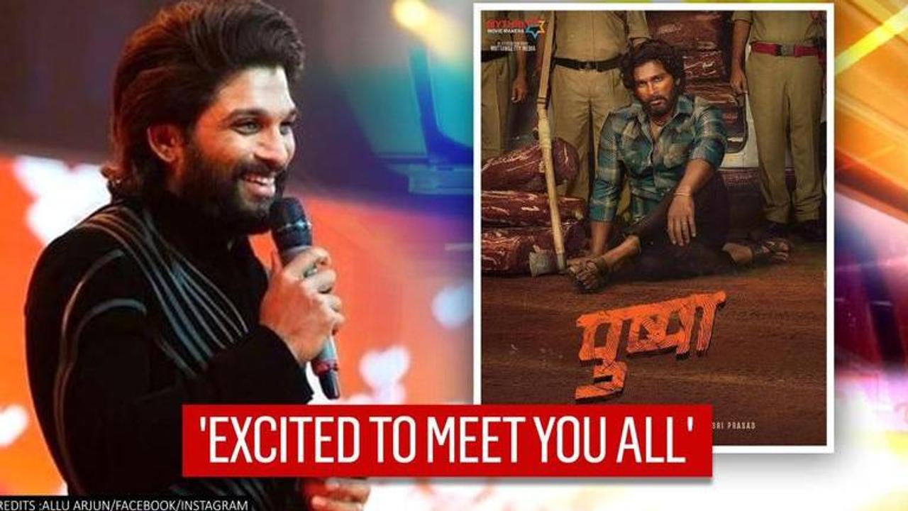 Allu Arjun reveals 'Pushpa' release date, shares griiping poster flaunting his rugged look