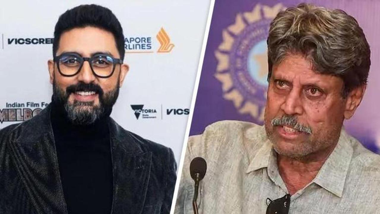 Abhishek Bachchan and Kapil Dev