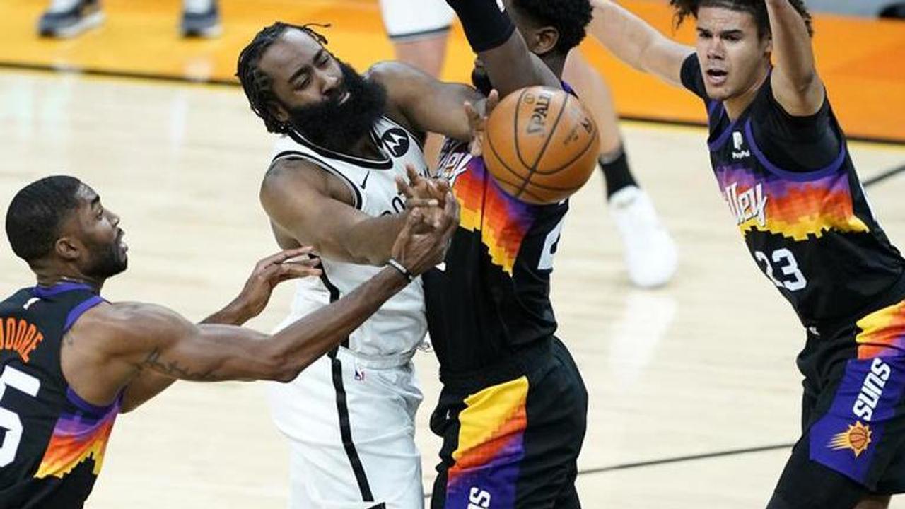 Harden scores 38, Nets rally from 24 down, stun Suns 128-124