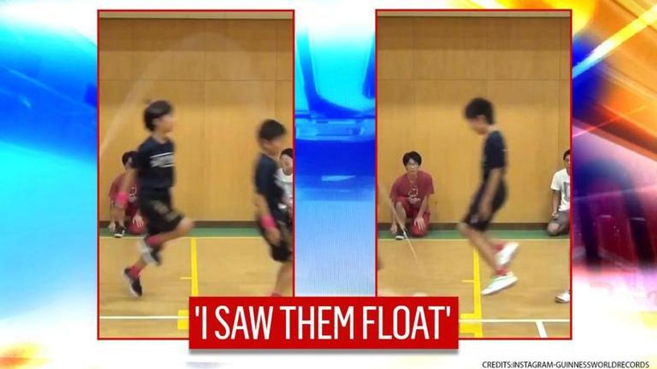 'saw them floating': Video of children skipping at high speed leaves internet amused