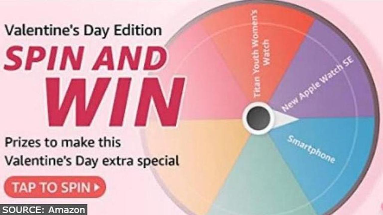 valentine's day edition spin and win