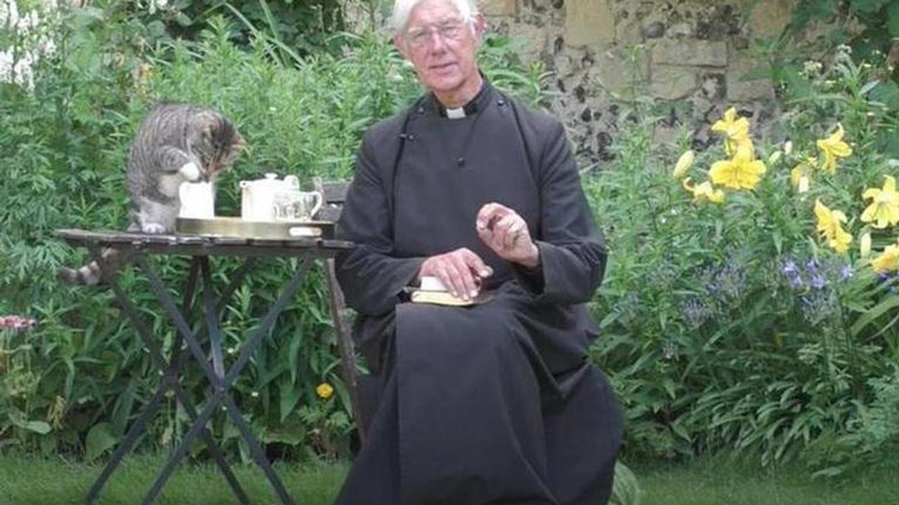 Cat interrupts Dean of Canterbury's prayers to steal milk