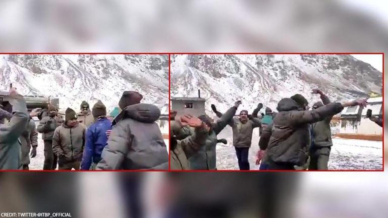 ITBP shares video of jawans celebrating Holi at an elevation of 17,000 ft in Ladakh: Video