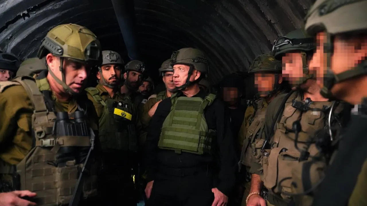 Israeli Defence Minister Yoav Gallant visits Hamas' largest tunnel uncovered by IDF in Gaza