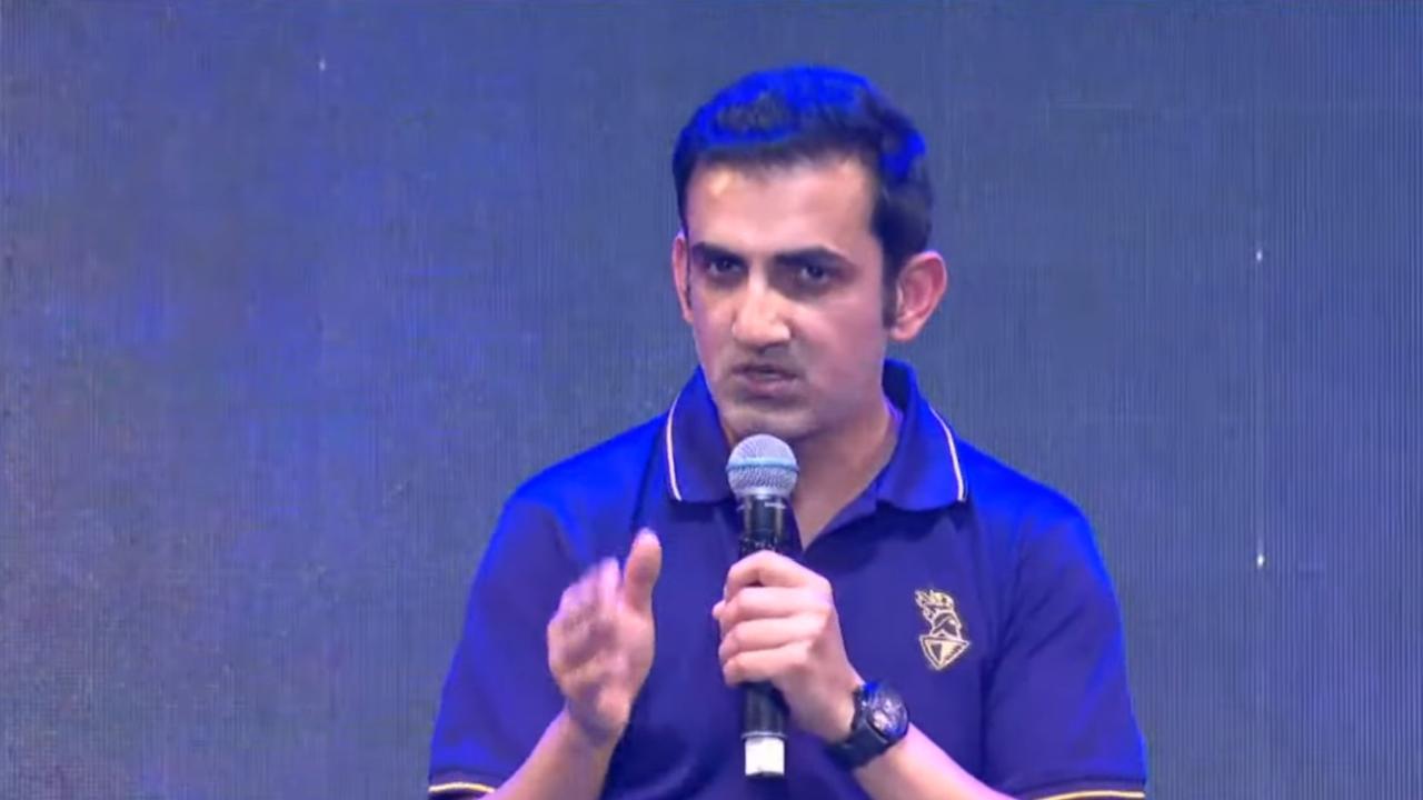 Gautam Gambhir during KKR Unbox event