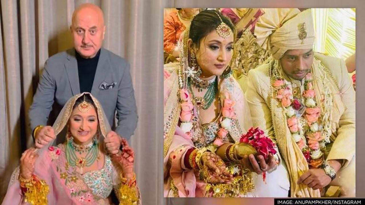 Anupam Kher, Dulari, Raju Kher,Vrinda Kher wedding, Anupam Kher's niece wedding