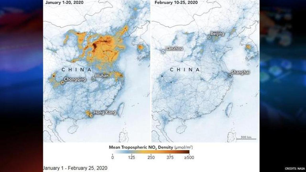 NASA releases images showing decline in pollution amid coronavirus outbreak