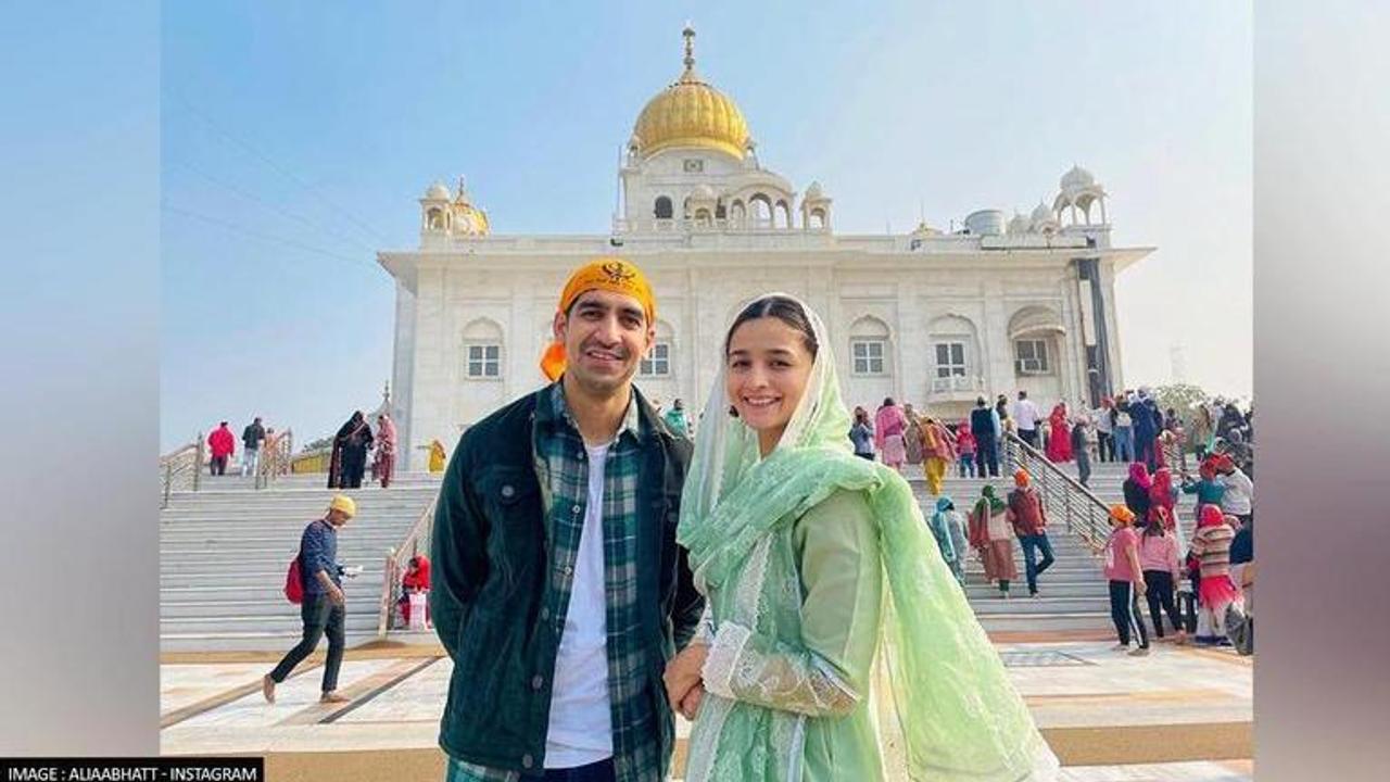 Alia Bhatt, Ayan Mukerji, Ranbir Kapoor, Brahmastra poster launch, bangla Sahib gurdwara