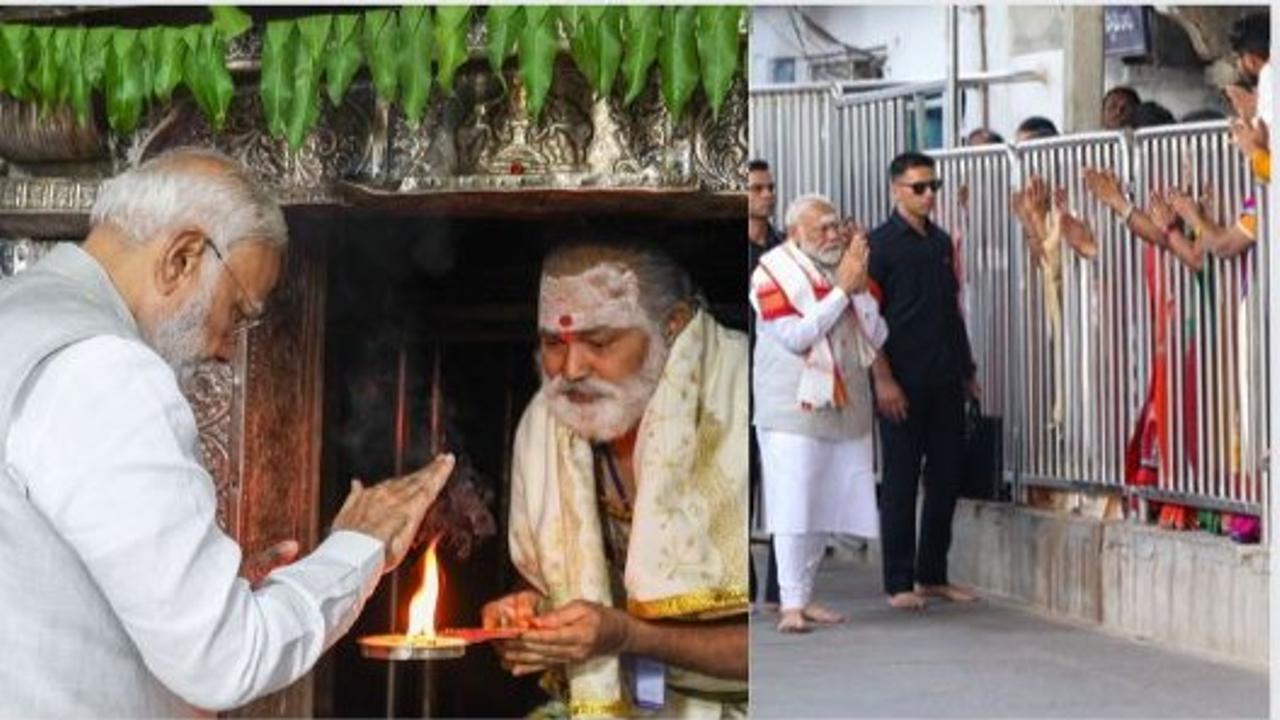 PM at Raja Rajeshwara Swamy Devasthanam