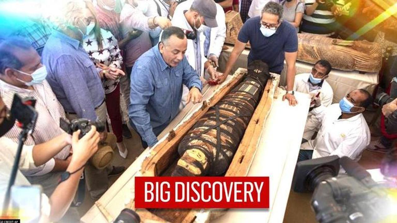 Ancient coffins discovered near Saqqara pyramids in Egypt