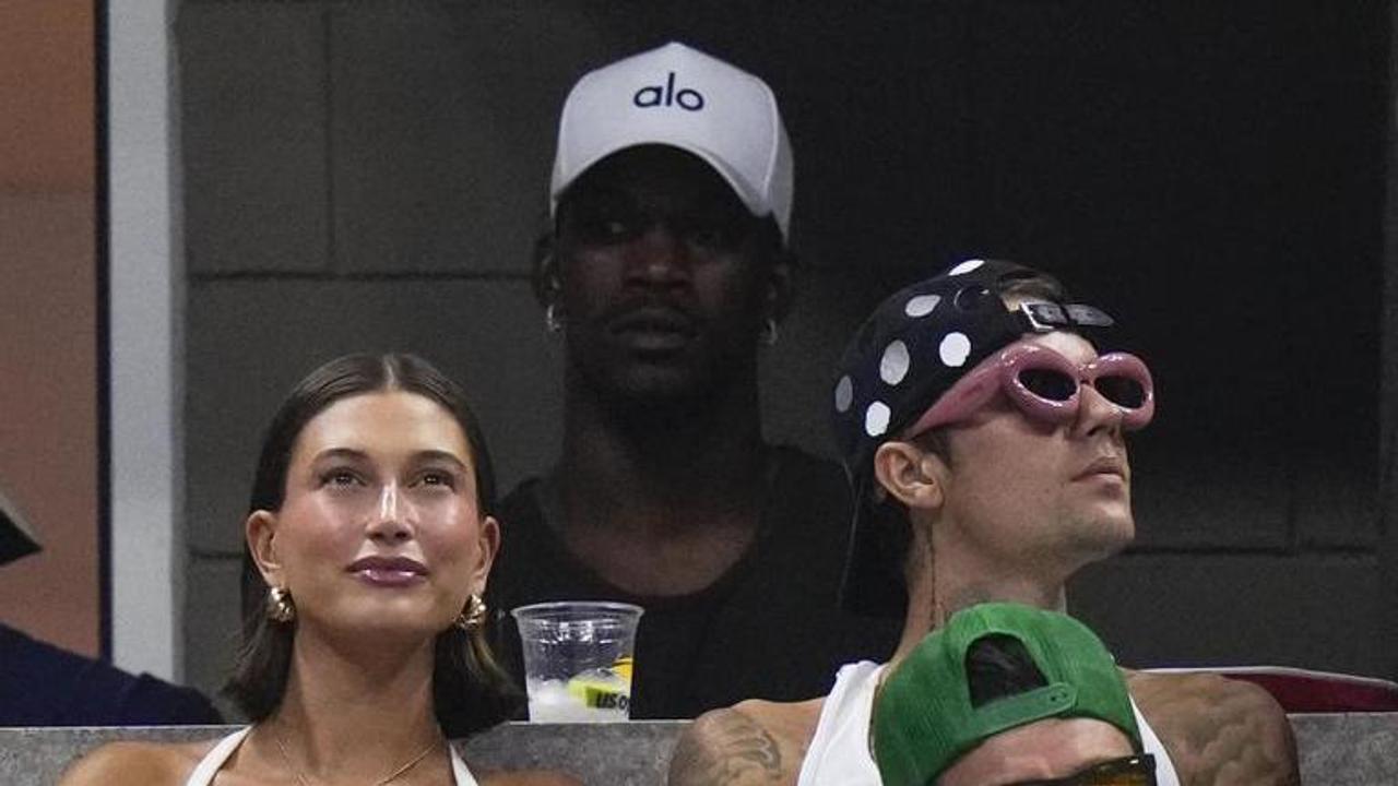 Jimmy Butler and Justin Bieber during US Open