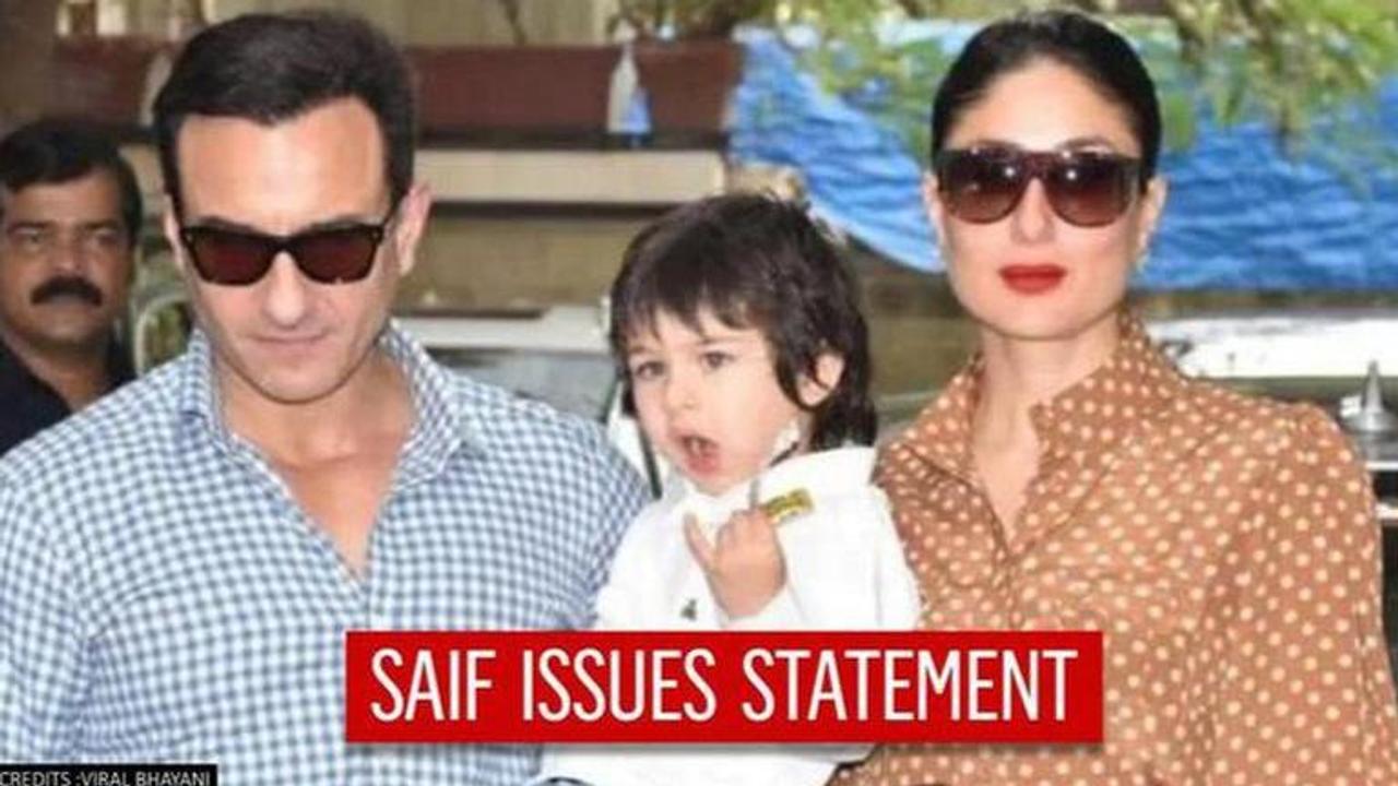 Saif Ali Khan issues statement on Kareena Kapoor Khan giving birth to their second child