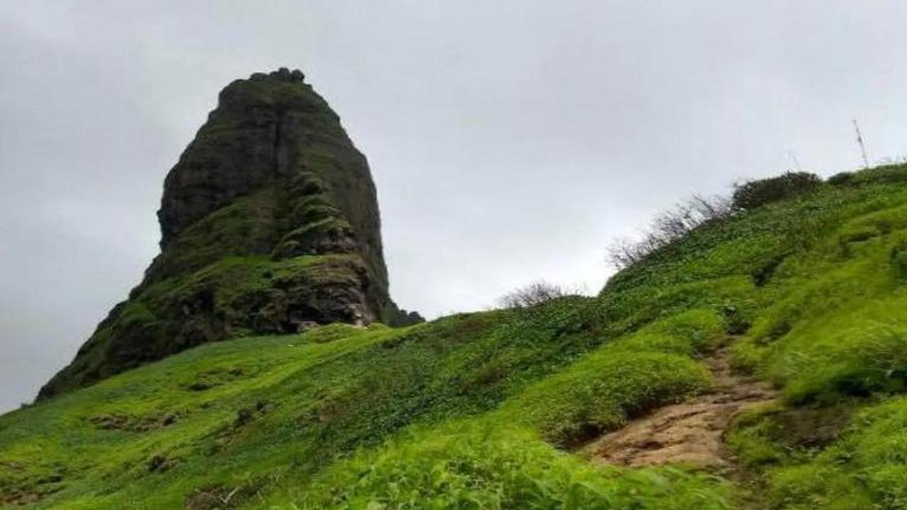 Portion of Kavnai fort collapses amid rains in Nashik district in Maharashtra