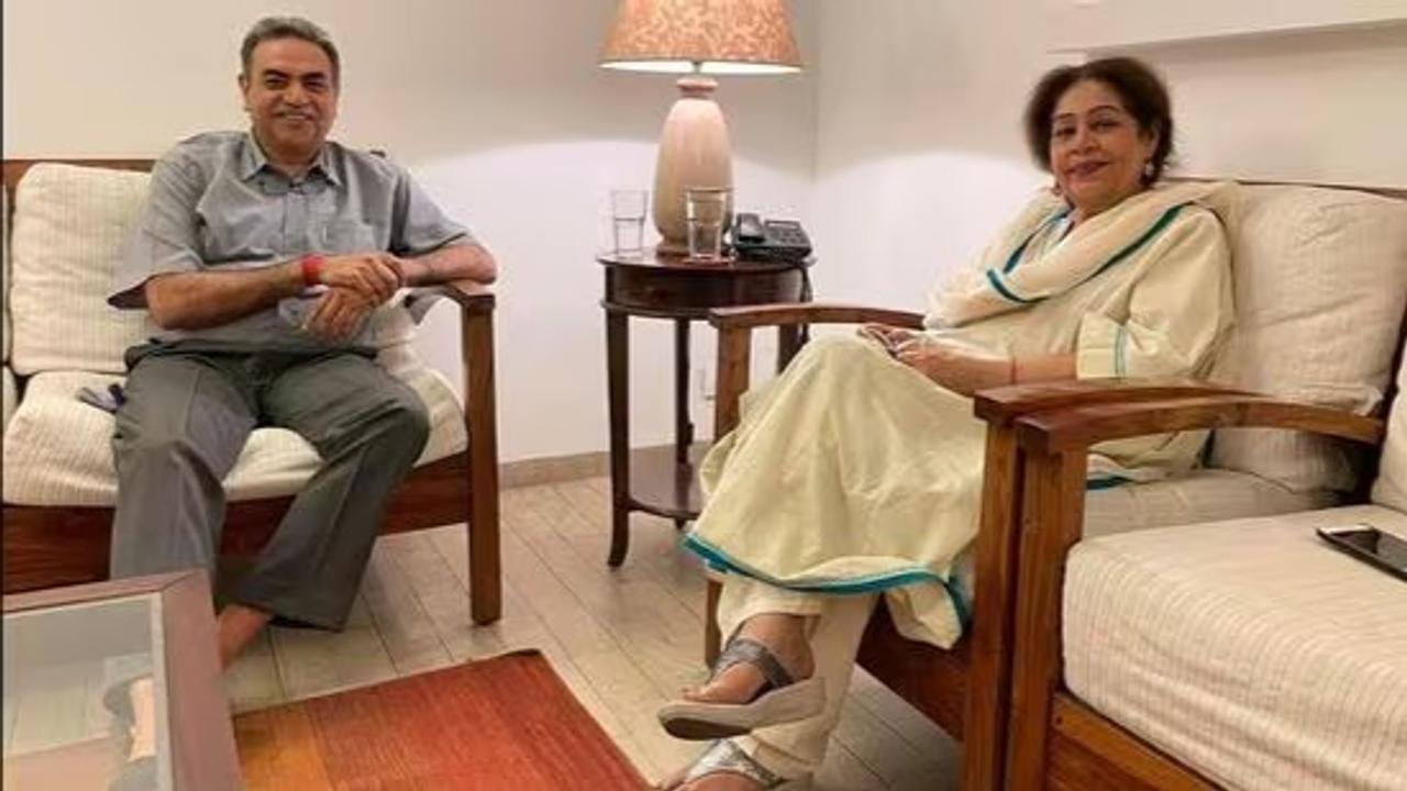 Kirron Kher congratulated Sanjay Tandon for being selected as the BJP candidate from Chandigarh Lok Sabha seat