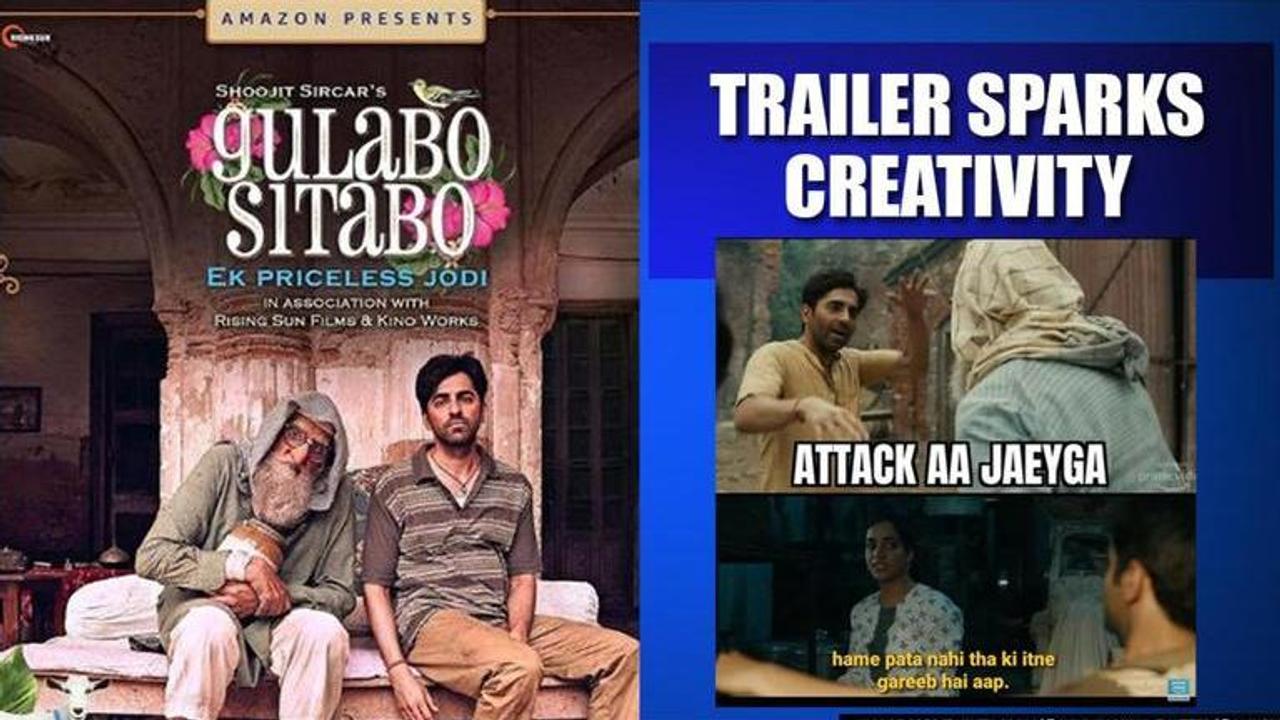 'Gulabo Sitabo' trailer: Big B-Ayushmann's quirks leads to memes galore within no time