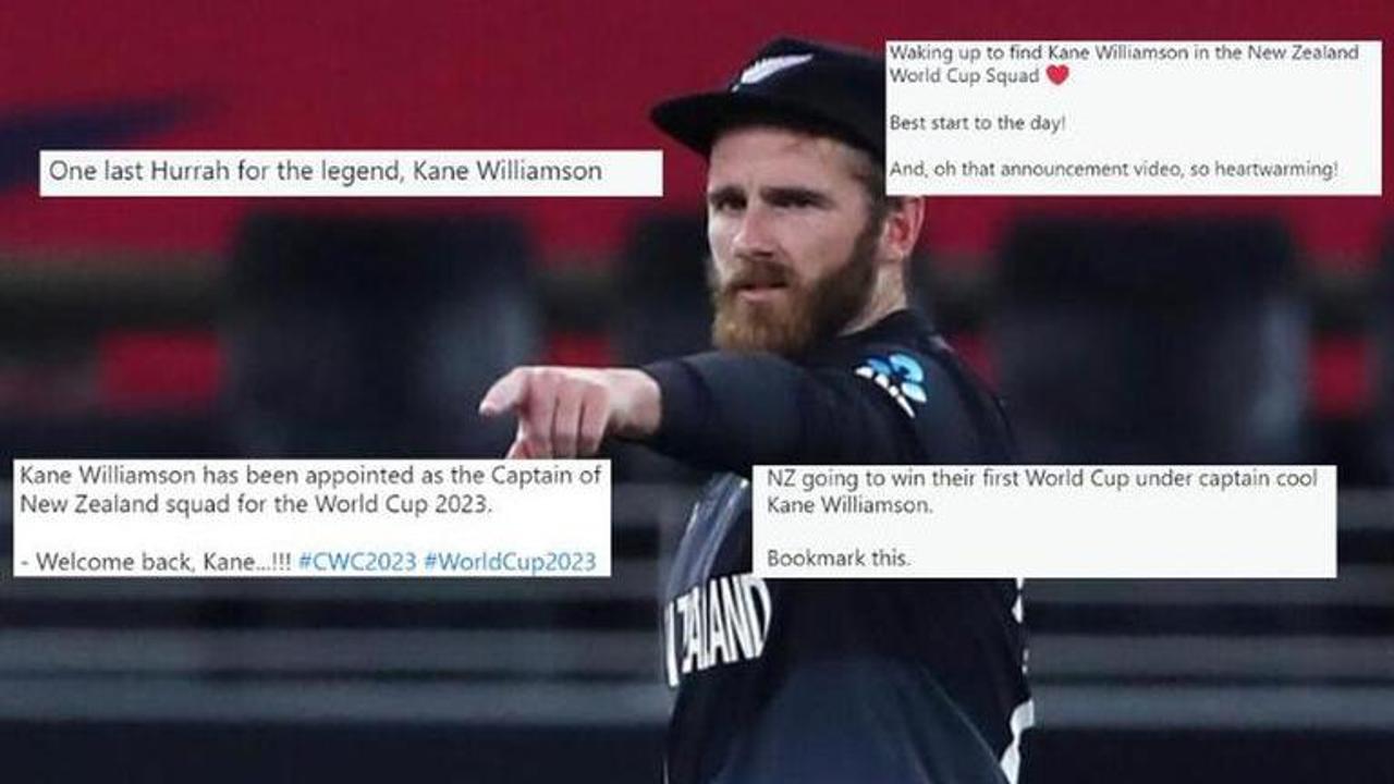 'Welcome back: Netizens react as Kane Williamson named captain in New Zealand's WC squad