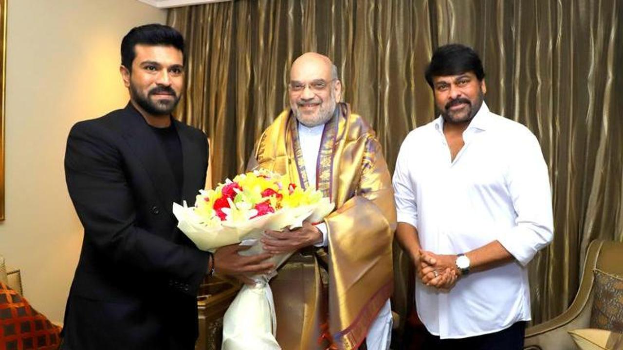 Ram Charan and Chiranjeevi