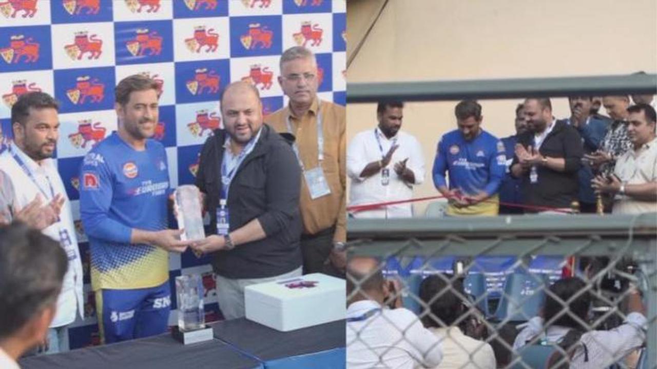 MS Dhoni inaugurates 2011 World Cup victory memorial at the Wankhede stadium