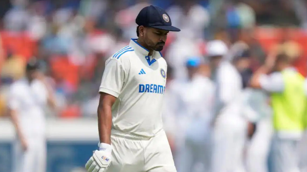 Shreyas Iyer losing his wicket in IND vs ENG 1st Test