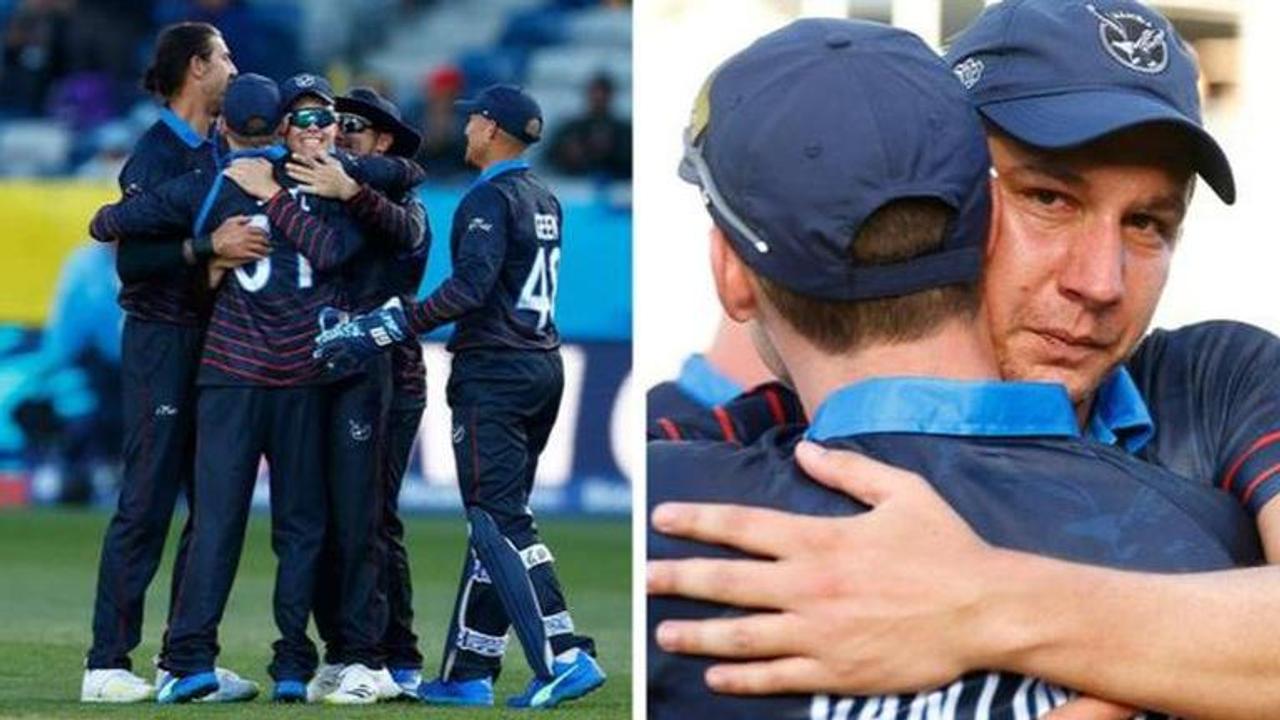 Namibia, Sri Lanka, T20 World Cup, Sri Lanka vs Namibia, T20 World Cup 2022 Qualifier, Namibia's winning moment, Namibian team's winning moment, ICC