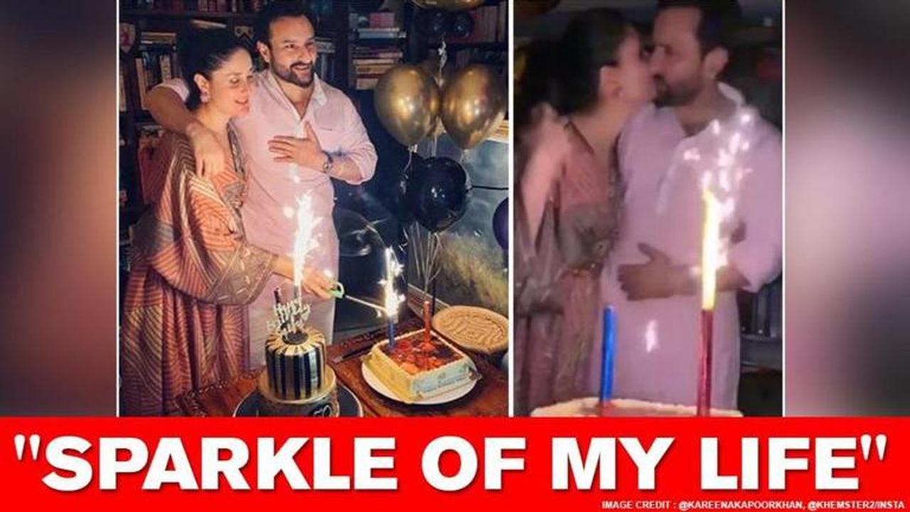 Saif Ali Khan turns 50 in style; Kareena Kapoor Khan wishes 'sparkle' of her life