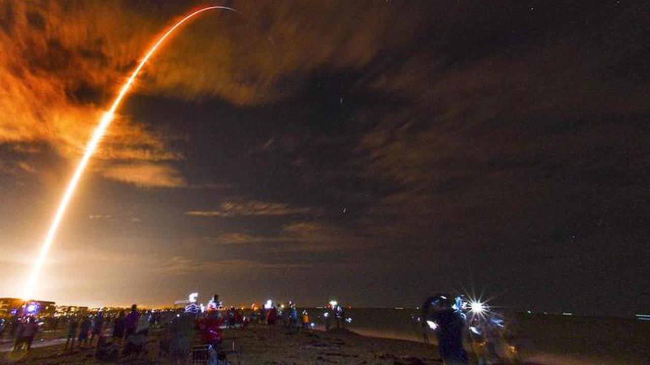 Spectators watch 2nd crewed SpaceX launch