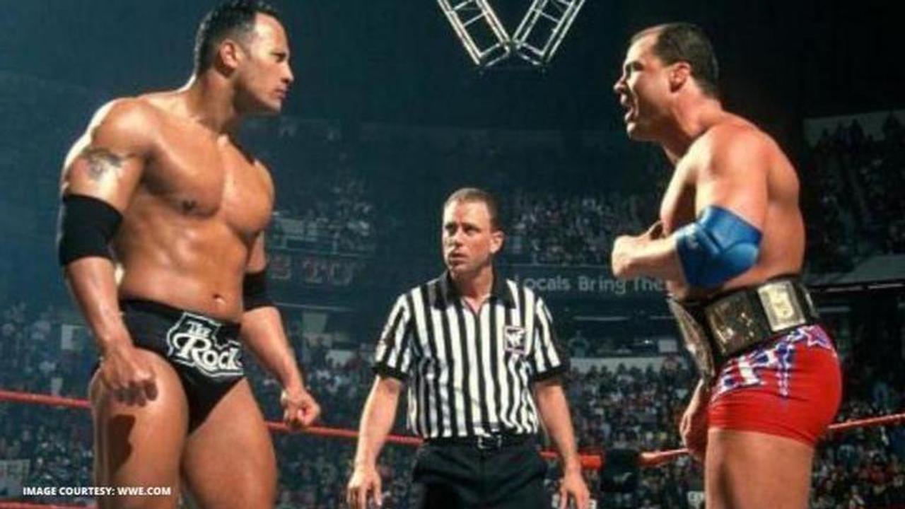 kurt angle and The Rock