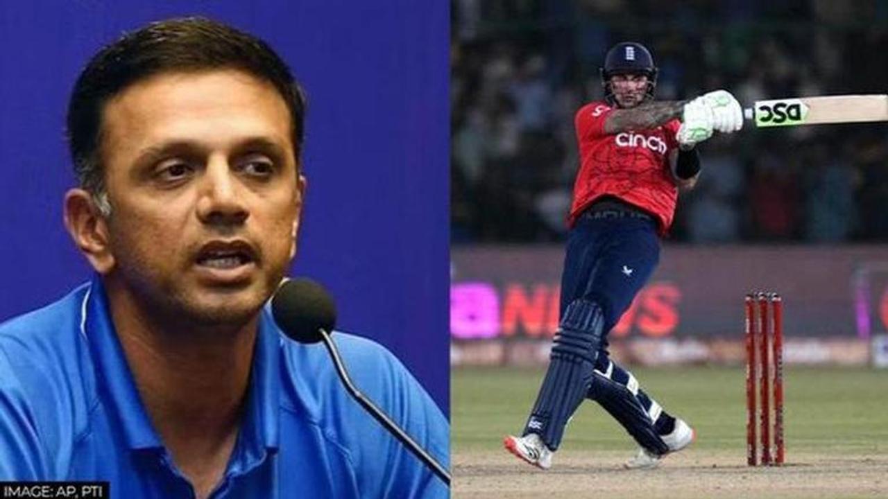 England's Alex Hales and Rahul Dravid