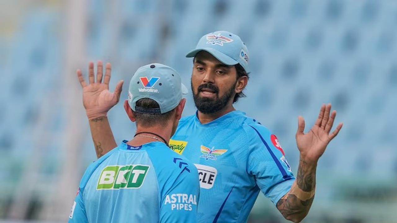 KL Rahul with Justin Langer