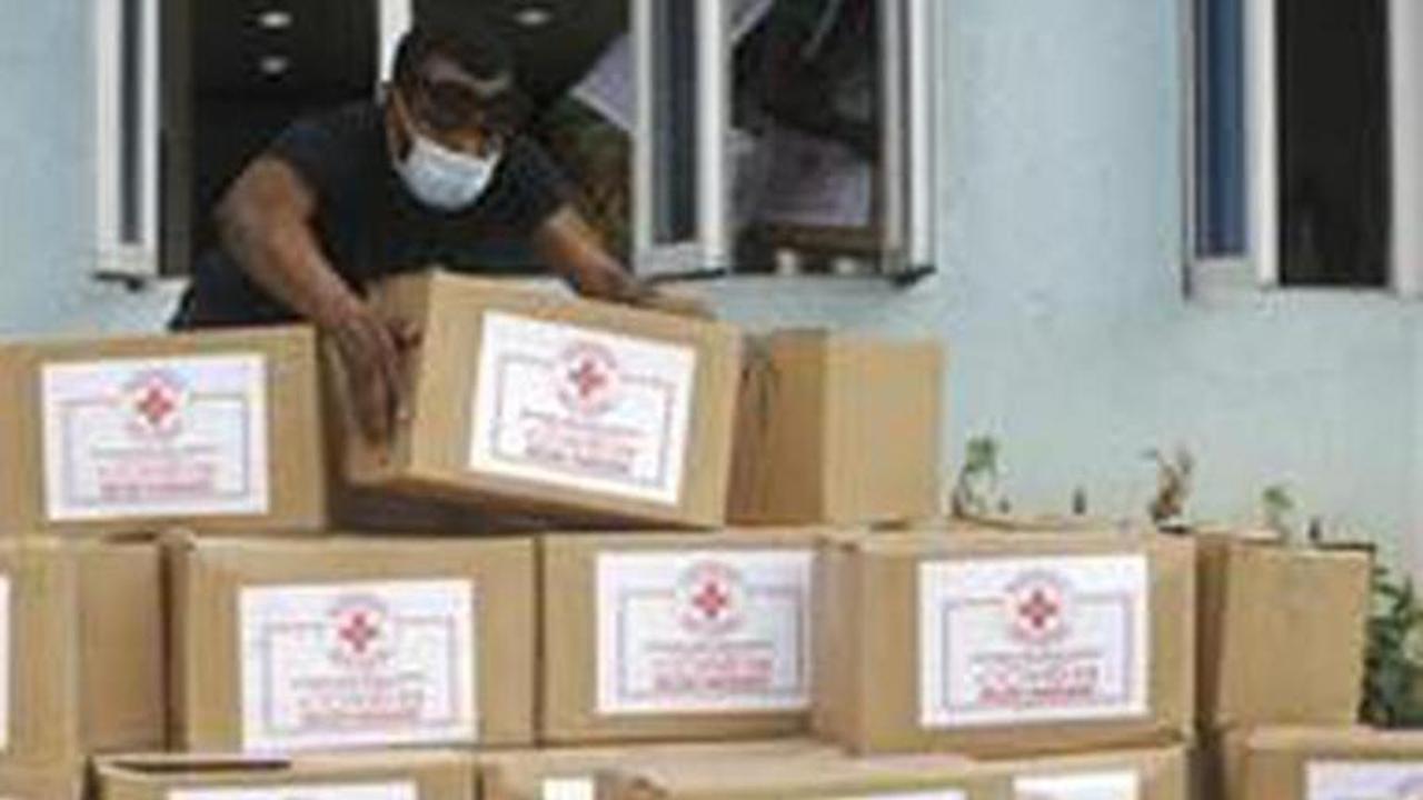 Nigeria's Red Cross distributes food aid during lockdown