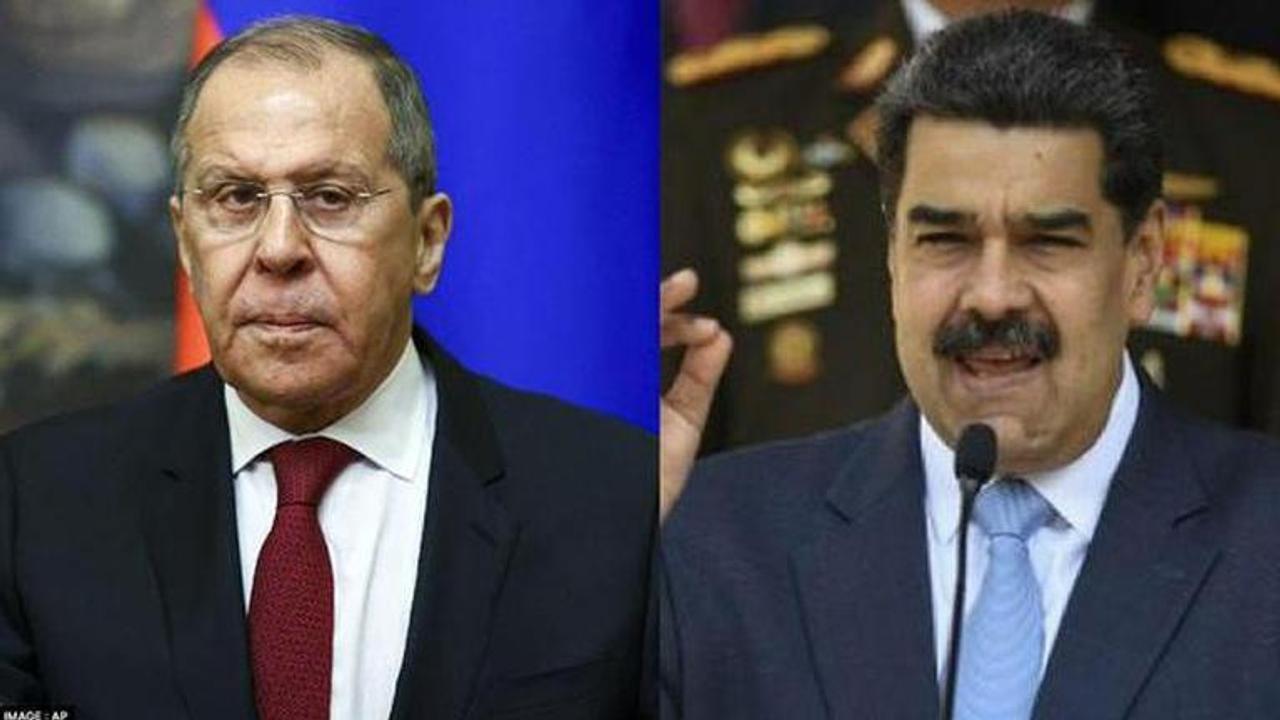 Venezuelan President Nicolas Maduro and  Russian Foreign Minister Sergey Lavrov