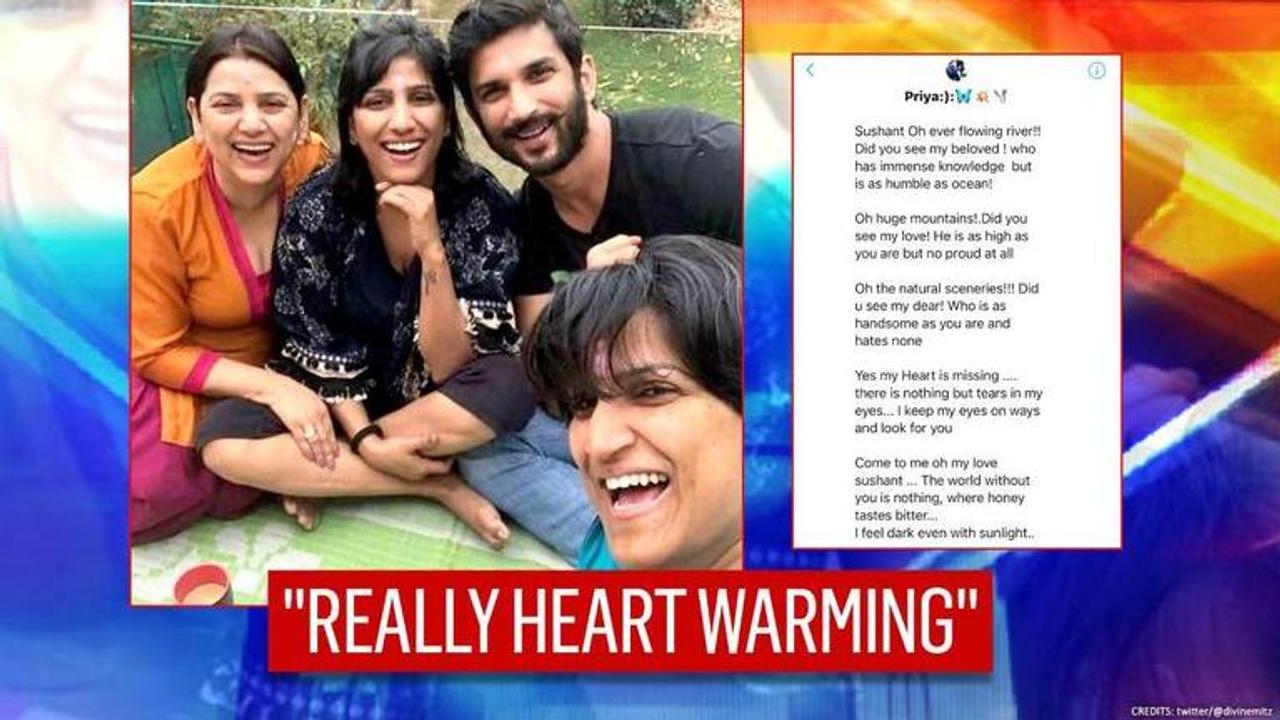 Sushant's sister Meetu 'touched' by special gestures by fans on Diwali, tweets message