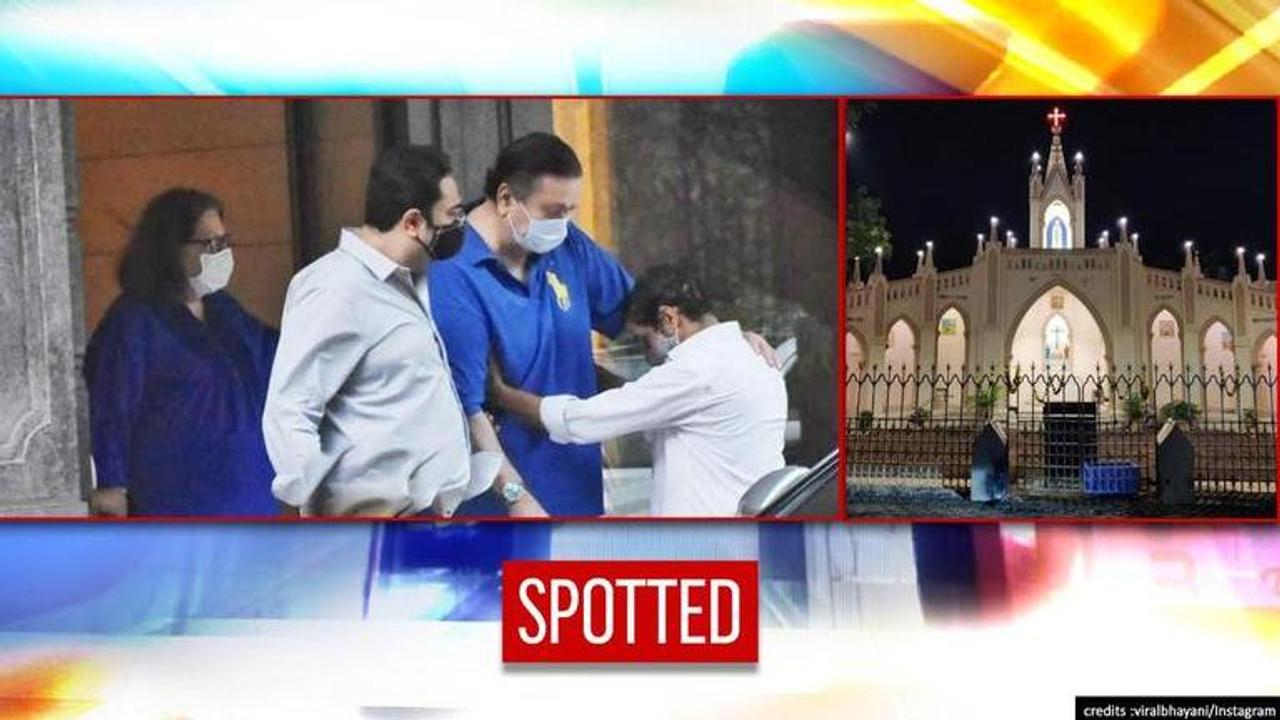 Ahead of Kareena Kapoor's delivery, parents Randhir, Babita spotted at Mount Mary Church