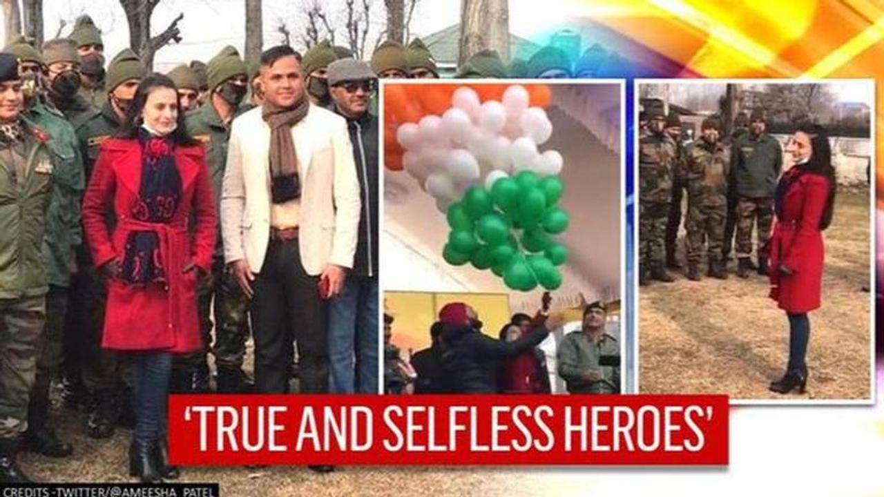 Ameesha Patel 'shakes a leg' at Army event in J&K; shares thoughts with 'selfless heroes'