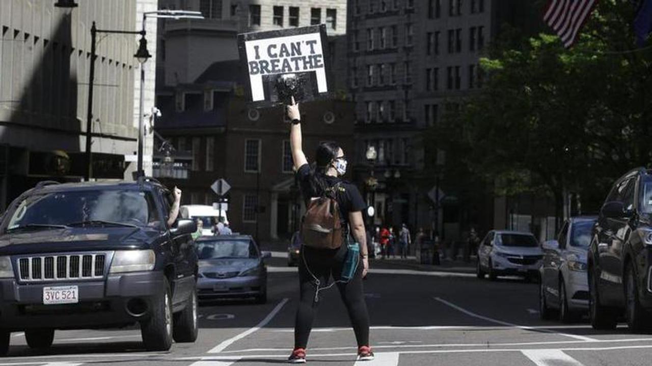 Peaceful protests in Boston over Floyd’s death