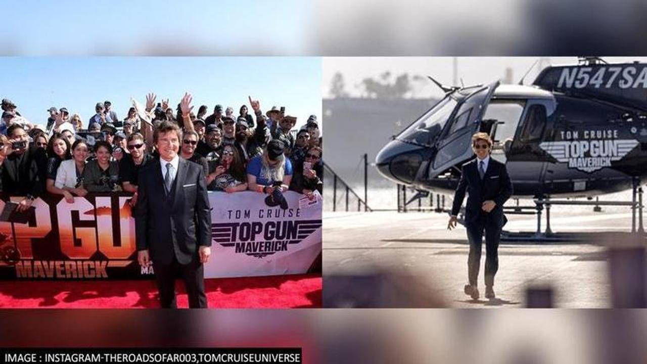 Tom Cruise, Top Gun: Maverick premiere,Top Gun: Maverick release date, Tom cruise entry at Top Gun: Maverick premiere