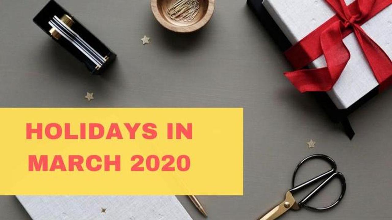 holidays in march 2020