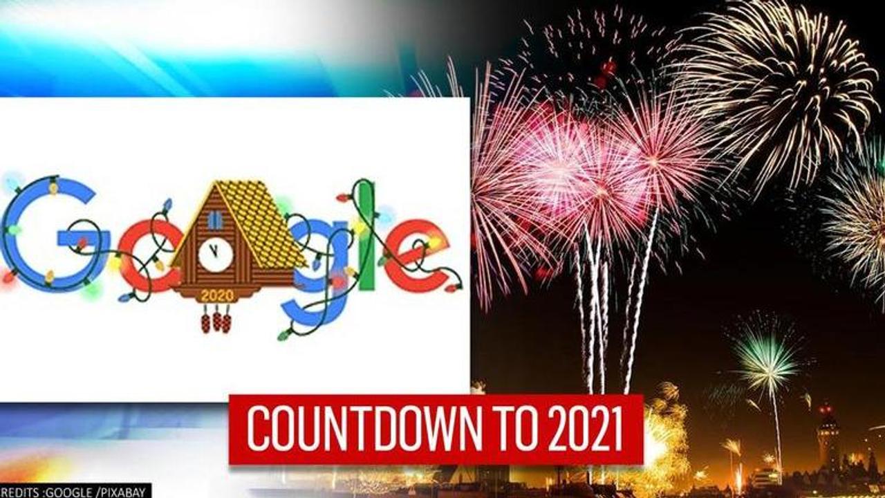 Google begins countdown to 2021 with doodle covered in confetti and lights